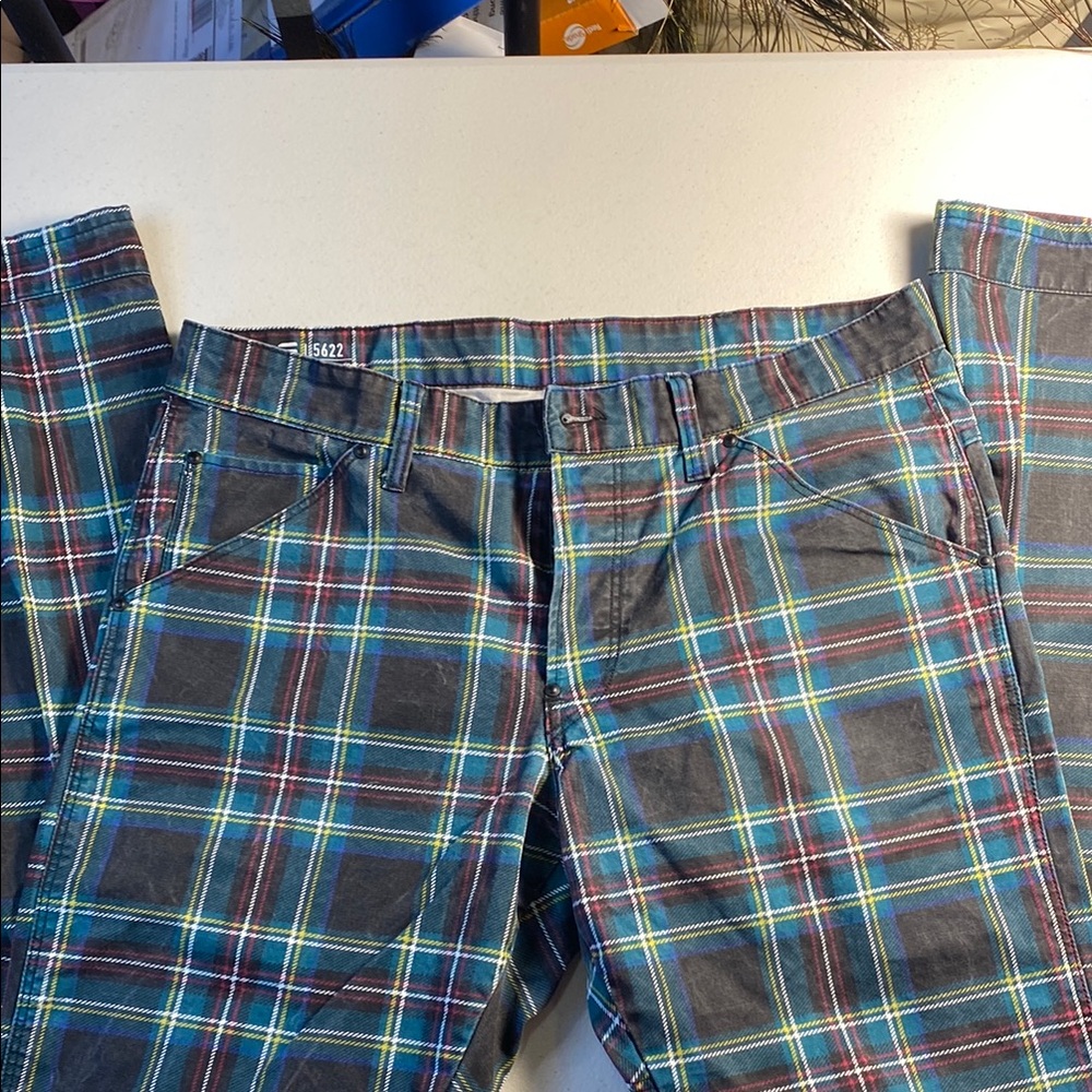 G Star Raw  3D tapered Plaid Pants